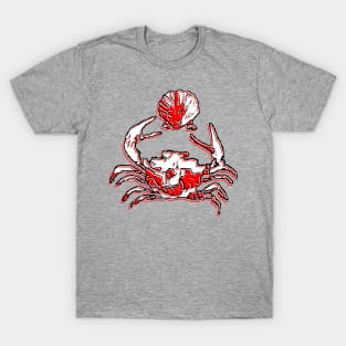 crab and pearl seafood delight crustacean charm ocean T-Shirt